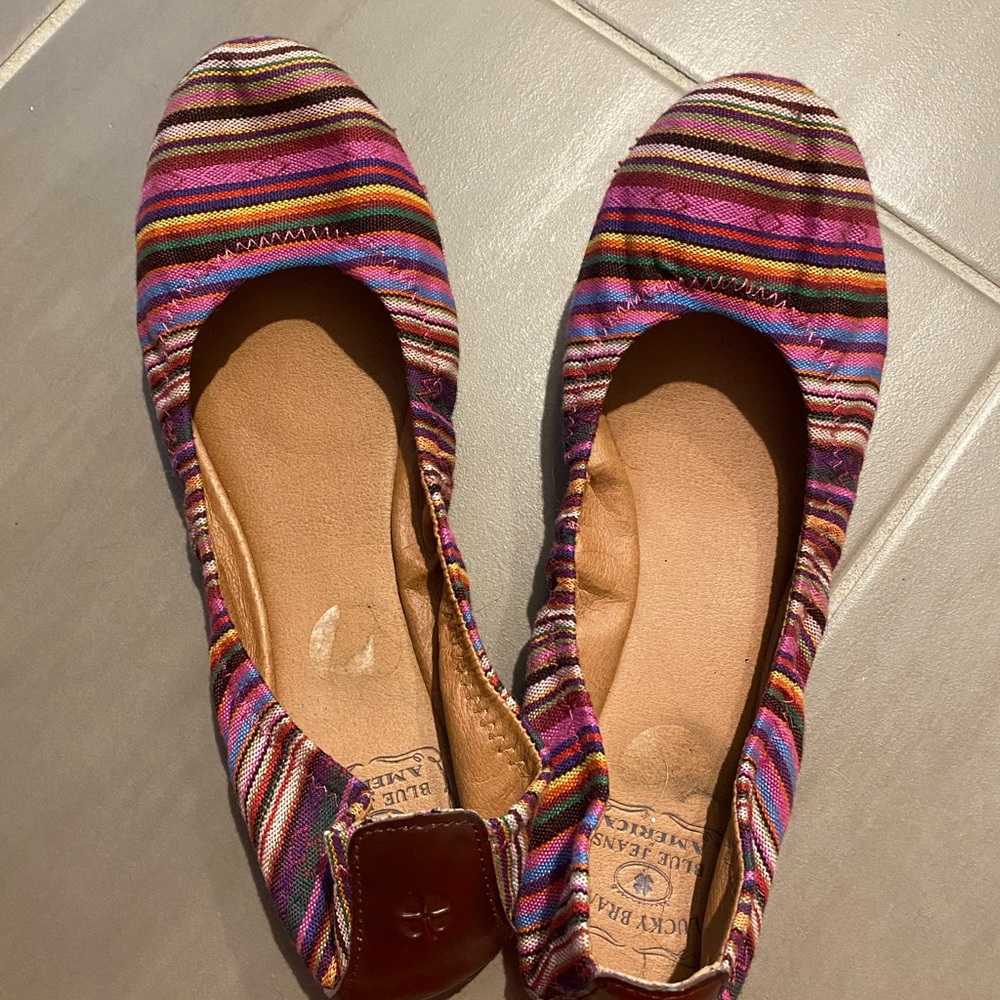 Barely worn rainbow flats